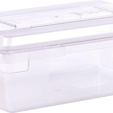 Tapa de plástico para recipientes de alimentos Storplus de Carlisle FoodService Products, tapa para recipientes de almacenamiento, tapa rectangular con diseño apilable para almacenamiento de alimentos, 18 x 12 pulgadas, transparente (paquete de 6)