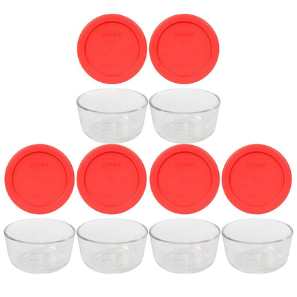 Pyrex 2-Cup Glass Food Storage Set with Lids 12-Pi