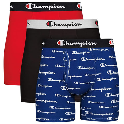 Champion Men's Boxer Briefs, Every Day Comfort Str