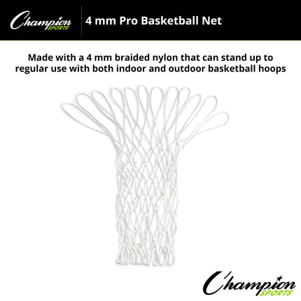 Filet de basket-ball Champion Sports Economy, blanc, 4 mm