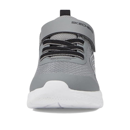 Skechers Boy's Microspec Max Ii Vodrox Sneakers, Gray Textile/Synthetic/Black Trim, 10 UK Child