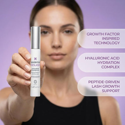 Sesderma SESLASH Eyelash & Brow Enhancing Serum, Transform Your Lashes with This Effective Eyelash Serum & Brow Serum for Beautiful Lashes & Defined Brows, 0.17 fl oz