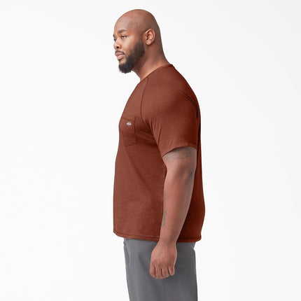 Camiseta de alto rendimiento de manga corta Dickies para hombre, color Red Rock Heather, talla 3X-Large Big Tall