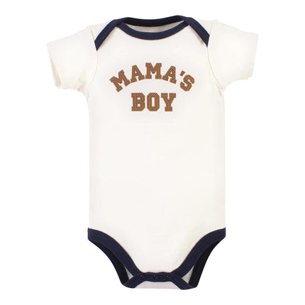 Hudson Baby Body de Algodón Unisex para Bebés, Marrón Marino Mamas Boy Paquete de 5, 12-18 Meses, Marrón Marino Mamas Boy Paquete de 5, 12-18 Meses