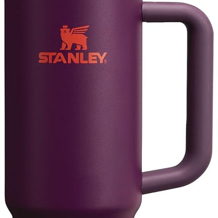 Stanley Quencher H2.0 FlowState Stainless Steel Vacuum Insulated Tumbler with Lid and Straw for Water, Iced Tea or Coffee, Smoothie and More, Plum, 30oz, 10-11825-054