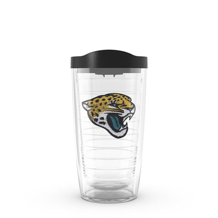 Tervis NFL Jacksonville Jaguars Emblem Individual Tumbler with Black Lid, 16 oz, Clear
