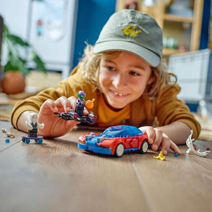 LEGO® Super Heroes Marvel Spider-Man Race Car & Venom Green Goblin 76279 Chase Action with Super Hero Minifigures and a Buildable Toy Vehicle, Kids’ Role-Play Toy for Boys and Girls Aged 7 and Over