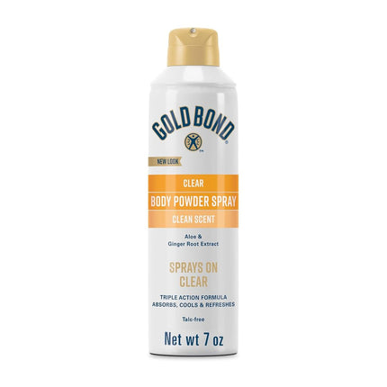 Gold Bond No Mess Clear Invisible Body Powder Spra