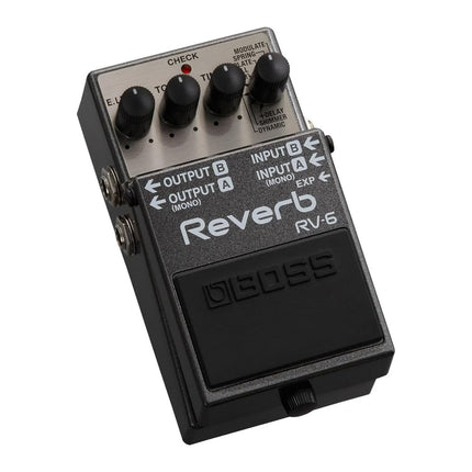 BOSS RV-6 Reverb Guitar Pedal, Eight Sound Modules, Top-Level Reverb Tones with Simple Controls