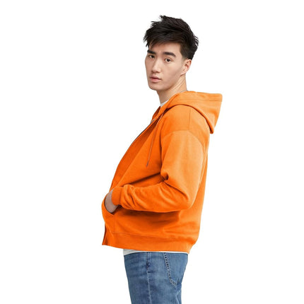 Hanes, Ecosmart Fleece Full-zip Hoodie for Men, Hooded Sweatshirt, Safety Orange, L