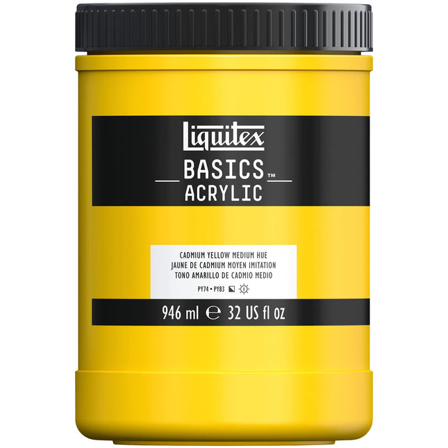 Liquitex Basics Acrylic Paint 32-Ounce Jar, Cadmiu