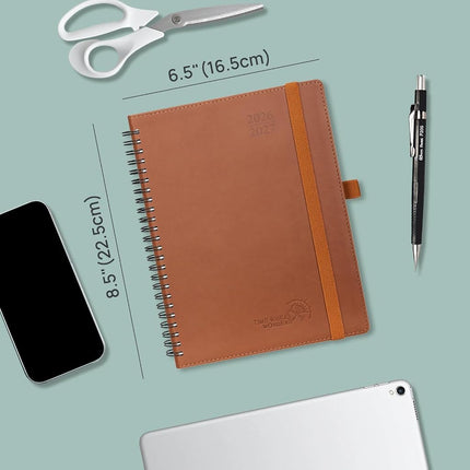 POPRUN Agenda 2026-2027, 6.5'' x 8.5'' Weekly Planner, Daily Calendar Book