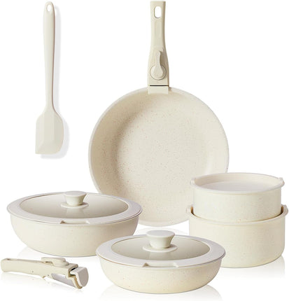 Pots and Pans Set Non Stick, 12 Pcs Cookware Set f