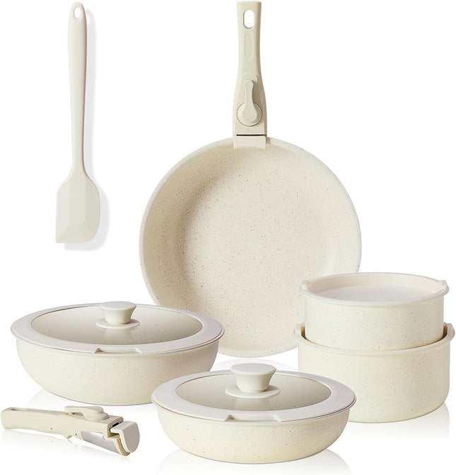 Pots and Pans Set Non Stick, 12 Pcs Cookware Set f