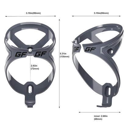 GEMFUL Bike Water Bottle with Holder Combo 2 Pack 24oz Cycling Bottles Cage