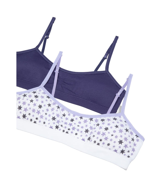 Hanes Maidenform Girls Seamless Ruched Crop Bra, P