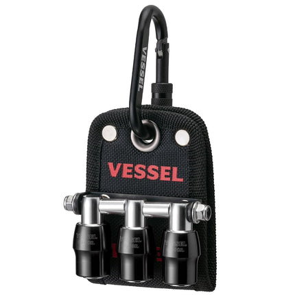 Vessel QB-10B3K Quick Catcher 3 Row Holder, Black