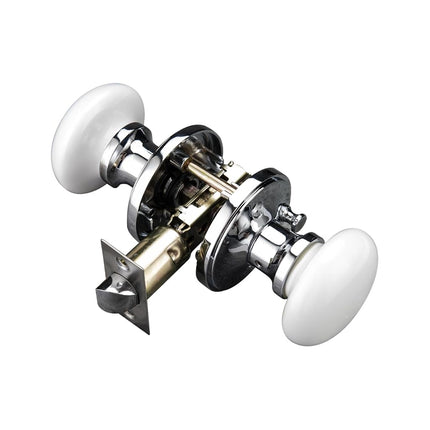 NCL White Door Knobs, Keyless Door Handles, Porcel