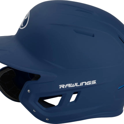 Rawlings Mach Adjust Baseball Helmet with Extension Flap | Left Hand Beater | Senior (17.5cm - 19.5cm) | Matte Navy