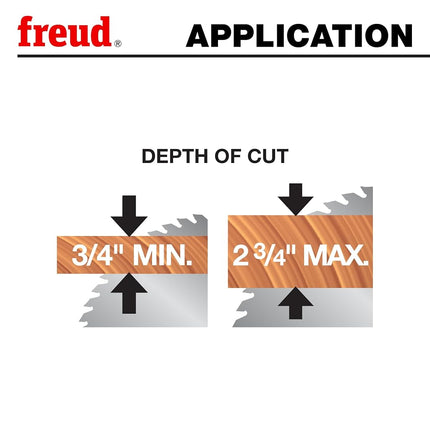 Freud 10 In. 24 Tooth Heavy Duty Rip Blade with 5/8 In. Arbor and Silver Ice Coating (LM72M010)