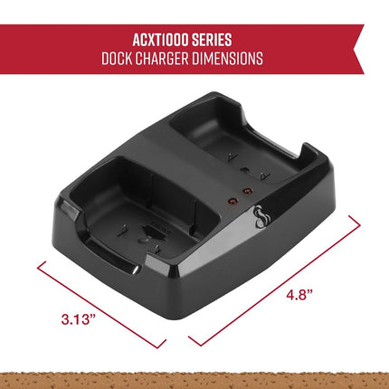 Cobra ACXT 1000 Dock Charging Station for 2 Walkie Talkies with UBS Charging Cable - Dual Desktop Portable Charger, Compatible with AXCT1035R Rugged Outdoor Models