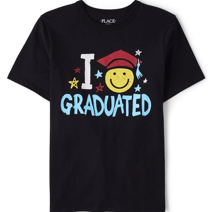 The Children's Place T-shirt à manches courtes et motif pour garçon, motif « I Graduated », saisonnier, M