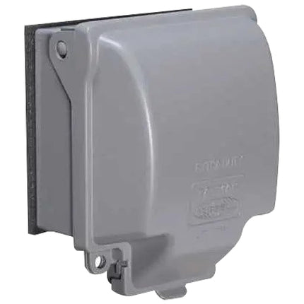 TayMac MX6200 RaynGuard Extra Duty Metal Weatherproof in-Use Cover, 2-Gang, Gray