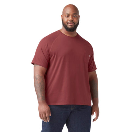 Dickies Men's Cooling Short Sleeve Pocket T-Shirt, Cane Red, Small