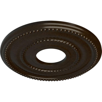 12 1/8"OD x 3 5/8"ID x 3/4"P Valeriano Ceiling Medallion (Fits Canopies up to 6 1/4"), Hand-Painted Bronze