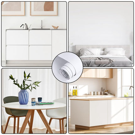 Arthome 35.4''x120'' White Contact Paper, Self-Adhesive Wallpaper Waterproof Gloss PVC Vinyl, Oil Proof, White Vinyl Paper for Furniture Cover Surface, Countertop, Kitchen, Shelf Liner