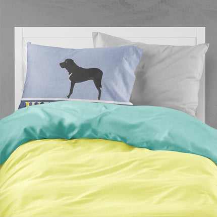 Caroline's Treasures BB8328PILLOWCASE Funda de almohada de tela de mastín danés Broholmer, azul, ligera, supersuave, de fácil cuidado, funda de almohada decorativa, estándar