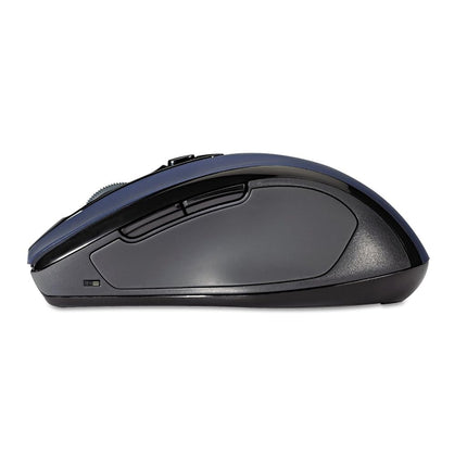 Souris sans fil Kensington Pro Fit – Souris de bureau sans fil optique de taille moyenne à 5 boutons avec forme ergonomique pour droitier et installation Plug & Play – Compatible avec Windows et macOS – Bleu