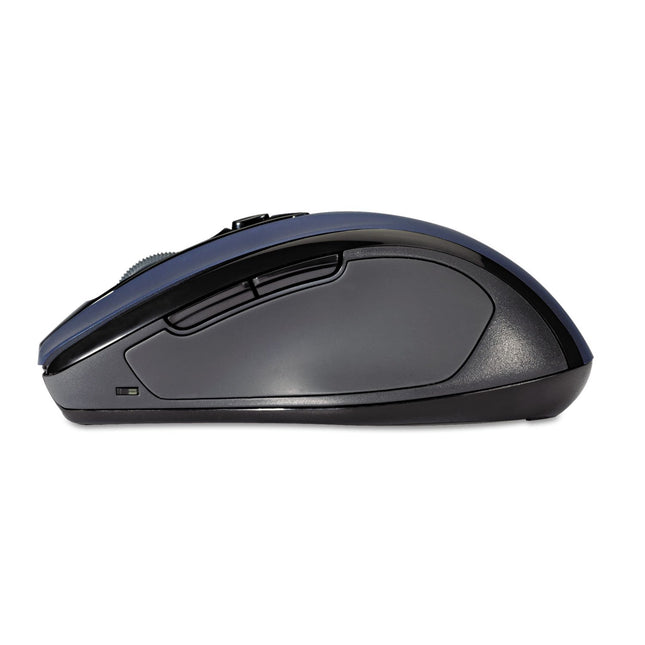 Kensington Pro Fit Wireless Mouse - Mid-Sized 5-Button Optical Home Office Wireless Mouse with Ergonomic Right-Handed Shape and Plug & Play Set Up - Compatible with Windows & MacOS - Blue