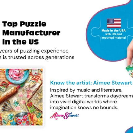 Buffalo Games - Aimee Stewart - The Nostalgic Baker (2024) - 1000 Piece Jigsaw Puzzle for Adults Challenging Puzzle Perfect for Game Nights - Finished Puzzle Size is 26.75 x 19.75