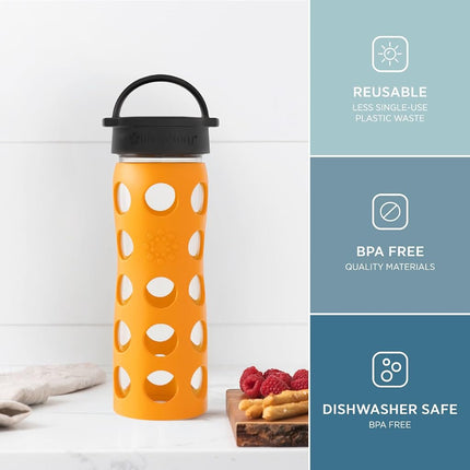 Lifefactory Glass Hydration Bottle Marigold 475 ml