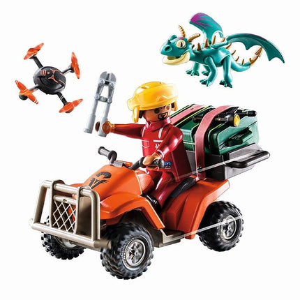 Playmobil 71085 How to Train your Dragon: Nine Realms ICarus Base Security Set, quad with pull-back motor and TV characters, Fun Imaginative Role-Play, Playset Suitable for Children Ages 4+