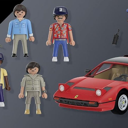 Playmobil 71343 Famous Cars Magnum, P.I. Ferrari 308 GTS Quattrovalvole, supercar, Collector's item for car enthusiasts, Toy for collectors and suitable for children ages 5+
