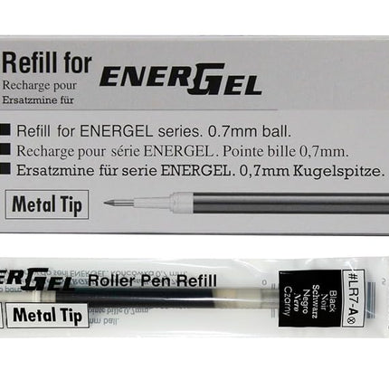 Pentel Liquid Gel Refill - Black (Box of 12 Refills) 1 - Pack, LR7-A