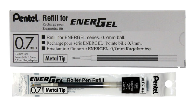 Pentel Liquid Gel Refill - Black (Box of 12 Refill