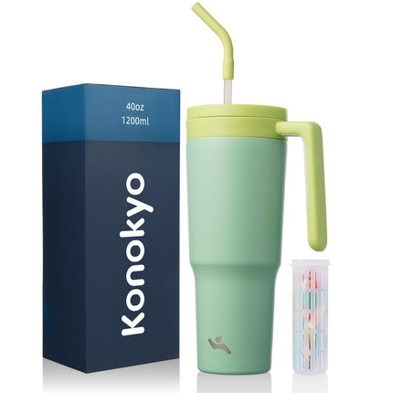 Konokyo Insulated Tumbler with Handle and Straw,40