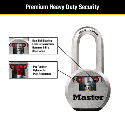 Master Lock Padlock, Magnum Solid Steel Lock, 2-1/2 in. Wide, M930XKADLH