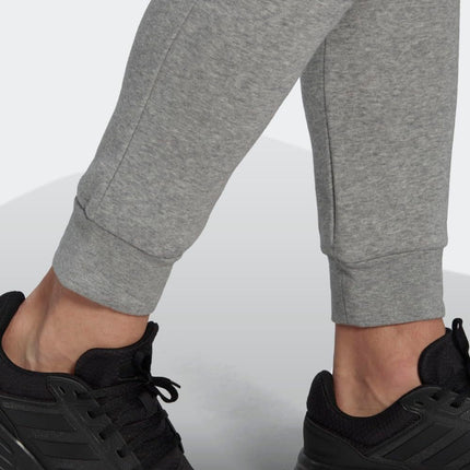 adidas Men's Essentials Fleece Regular Tapered Pants, Medium Grey Heather/Black, XXL Tall