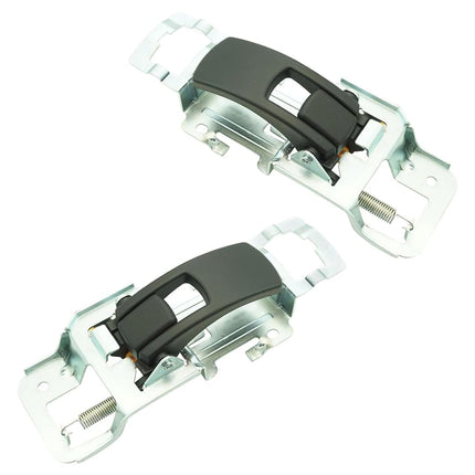 Door Handle Interior Inside Black Pair Set of 2 Fr