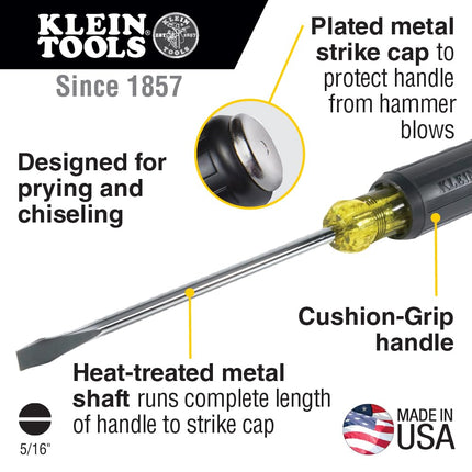 5/16" Keystone Demolition Driver, 7" Shank Klein Tools 602-7DD