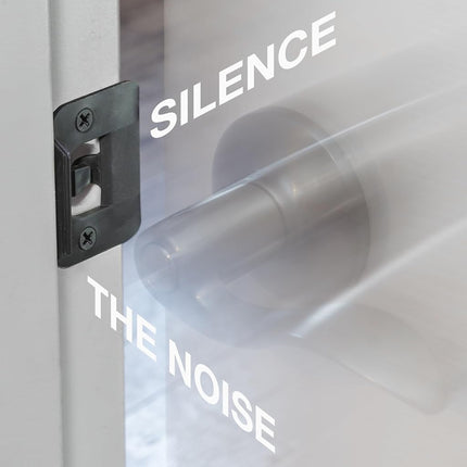 BrainExploder Door Silencer Strike Plate - Flexible, Noise Eliminating Fix for Loud Latches | Fits with No Modifications, Stops Slamming | -20 dB | 4X Quieter | Black/Five Pack