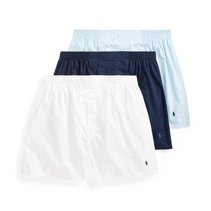Polo Ralph Lauren Classic Fit Woven Cotton Boxers 3-Pack
