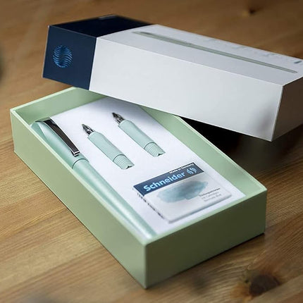 Schneider Callissima 143811 Calligraphy Fountain Pen Gift Set (3 Different Nib Sizes Including Cartridges) Mint 4-Piece Set