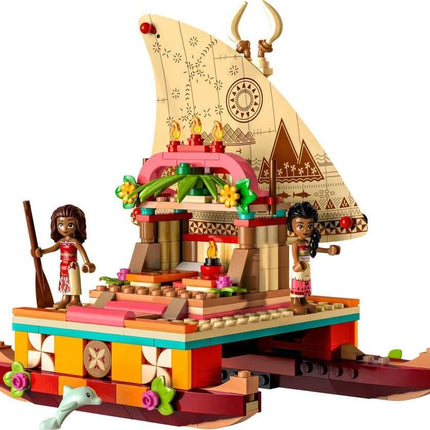 LEGO | Disney Princess Moana's Wayfinding Boat Set, Building Toy with Moana and Sina Mini-Dolls plus a Dolphin Figure, Creative Gift for Kids, Girls and Boys Aged 6 Plus 43210