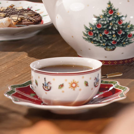 Villeroy & Boch Toy's Delight Saucer Coffee/Tea Cup, Porcelain, Red