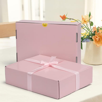 HORLIMER 12x9x3 inches Shipping Boxes Set of 20, Pink Medium Corrugated Cardboard Gift Mailer Box